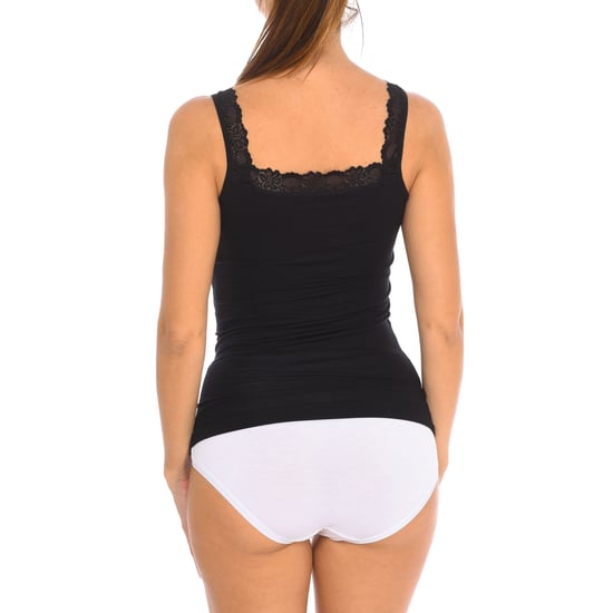 Women's Undershirt with Thin Bamboo Straps and Lace Q706 - Image 3