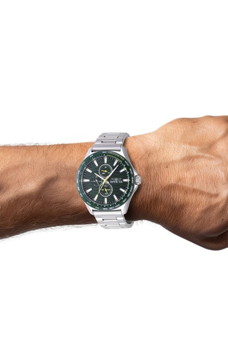 Invicta Racing 47549 Heren Horloge - Quartz Uurwerk - Roestvrij Staal met groene Wijzerplaat - 44mm - Image 5
