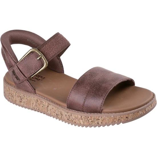 Skechers Bobs Sun Vibe Be Corky Polyester Dames Chocolade Sandalen - Image 1