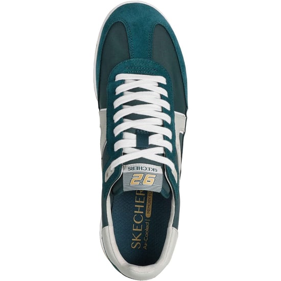 Skechers SKX 92 Spective Leren Heren Sneakers Groen/Wit - Image 3
