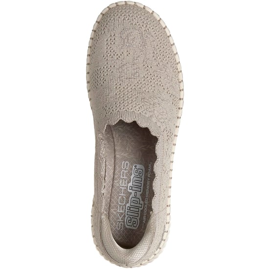 Skechers Wilshire Boulevard Polyester Dames Taupe Sneakers - Image 3