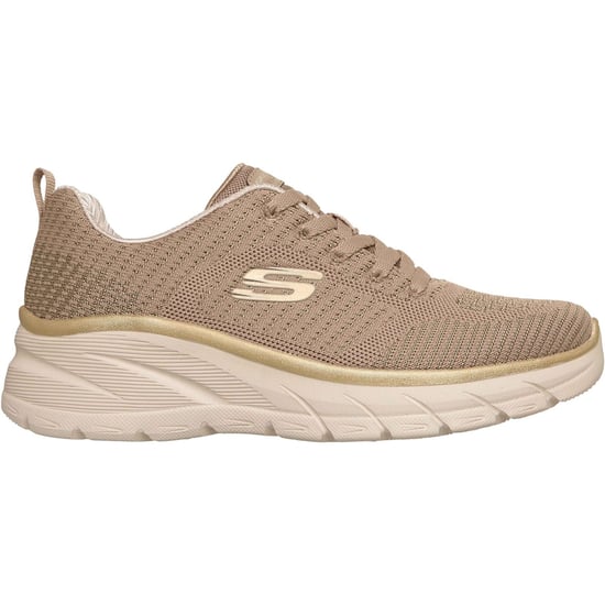 Skechers Fashion Fit 2.0 Polyester Dames Taupe/Gouden Sneakers - Image 5