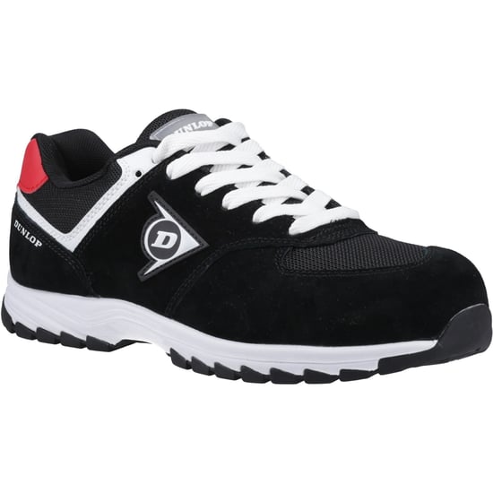 Dunlop Arrow Suede Men's Black/Red/White Safety Trainers - Image 1