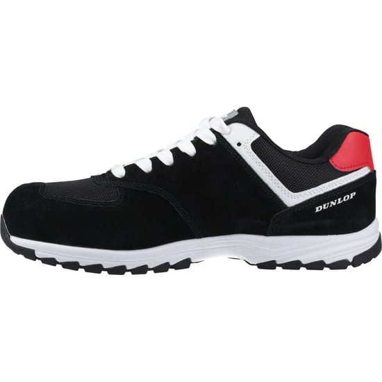 Dunlop Arrow Suède Heren Veiligheidsschoenen Zwart/Rood/Wit - Image 4