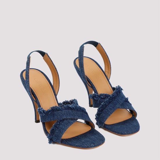 Curvy Heel Denim Sandalen - Image 2