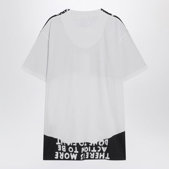 White/black Cotton Aids T-shirt - Image 2