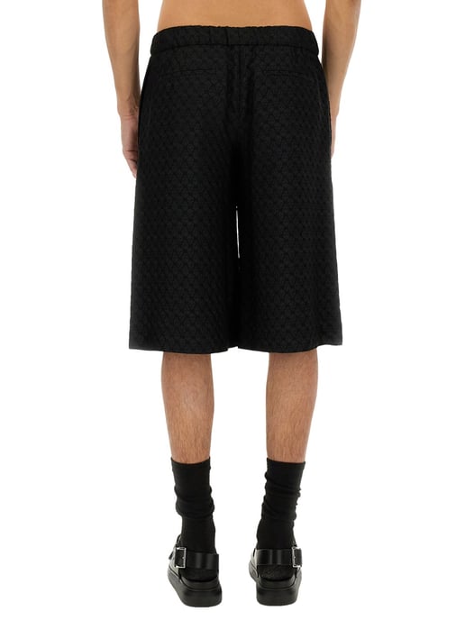 Black Viscose Blend Shorts - Image 3