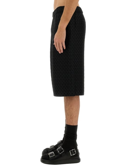 Black Viscose Blend Shorts - Image 4