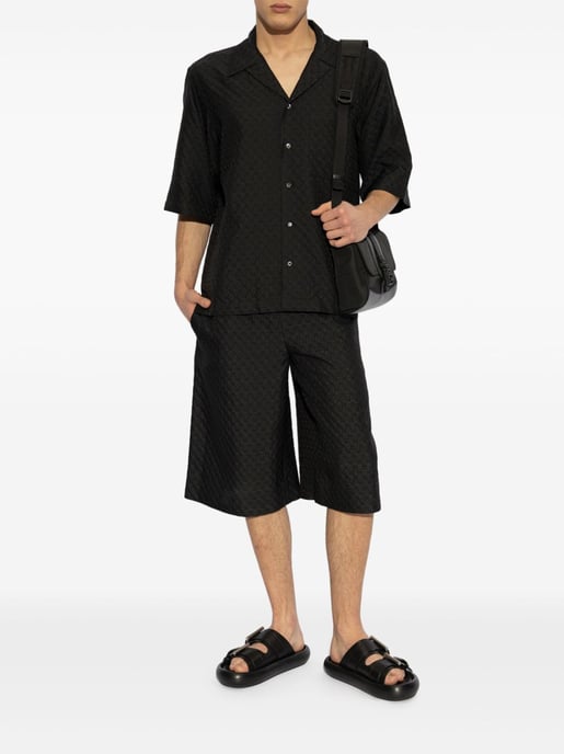 Black Viscose Blend Shorts - Image 5