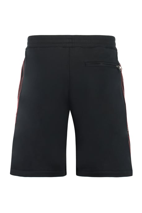Black Cotton Bermuda Shorts - Image 1