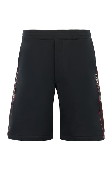 Black Cotton Bermuda Shorts - Image 5