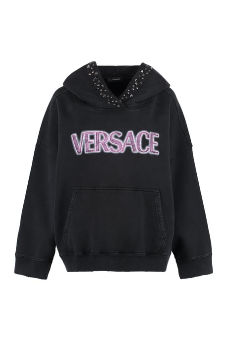 Svart bomullsover-sized sweatshirt - Image 1
