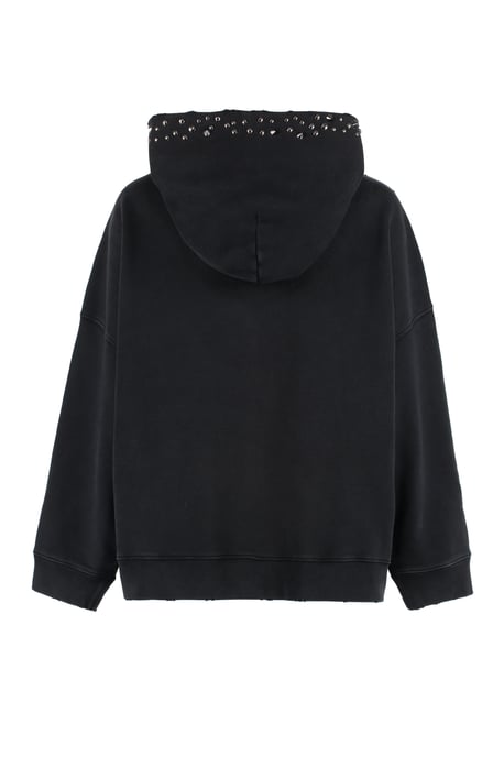 Svart bomullsover-sized sweatshirt - Image 2