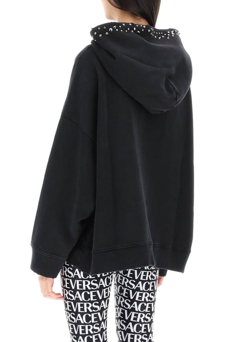 Svart bomullsover-sized sweatshirt - Image 3