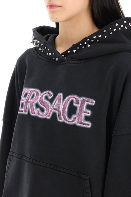 Svart bomullsover-sized sweatshirt - Image 4