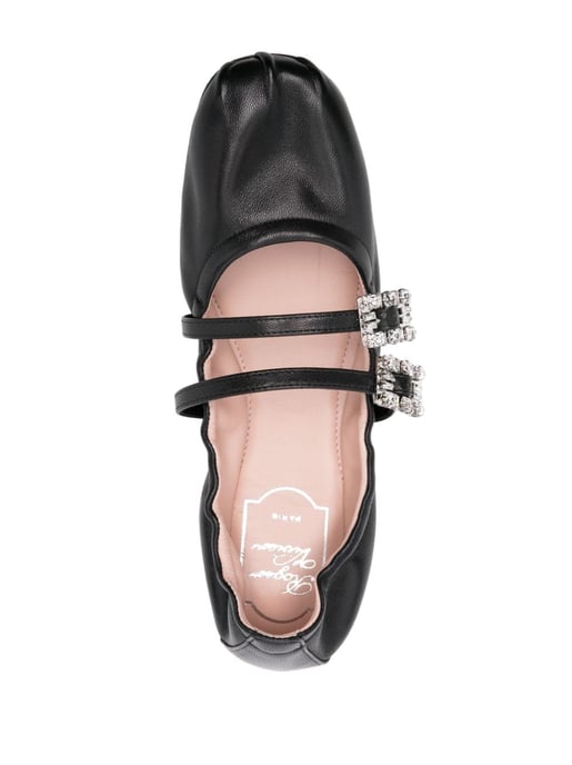 Mini Strap Strass Leren Ballerina's - Image 3