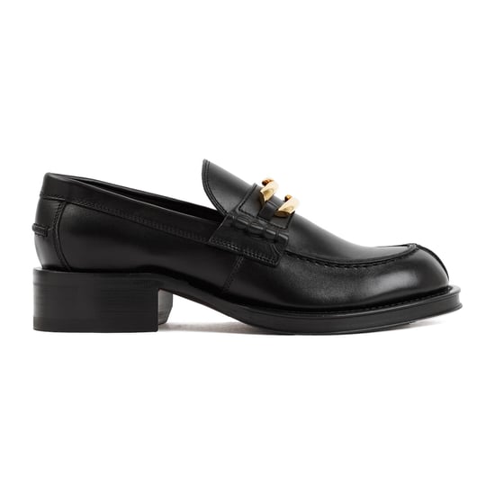 Svarta lädermedley loafers - Image 4