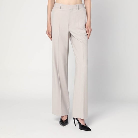 Pumice-coloured Trousers In Wool Blend - Image 1