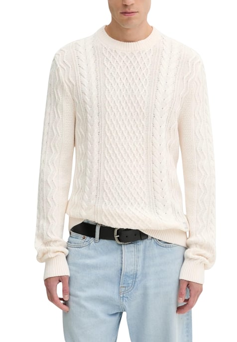 Cable Knit Crew Neck Sweater - Image 1
