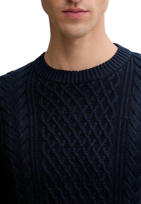 Cable Knit Crew Neck Sweater - Image 3