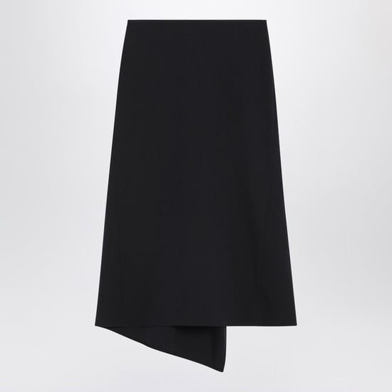 Navy Blue Skirt In Wool Blend - Image 1