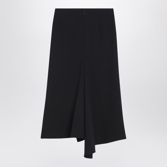 Navy Blue Skirt In Wool Blend - Image 2