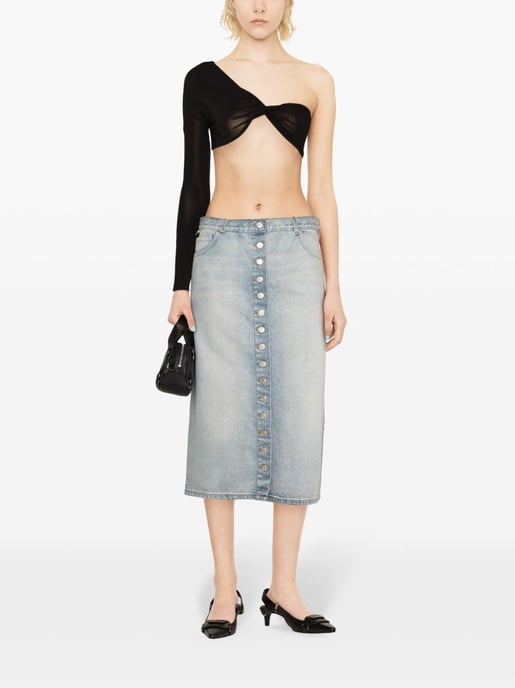 Denim Midi Kjol - Image 1