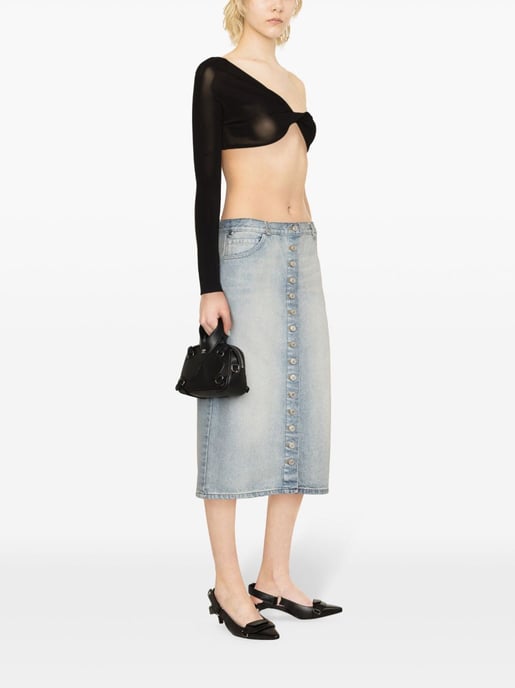 Denim Midi Kjol - Image 3