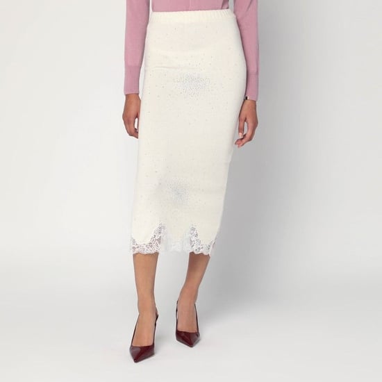 Gonna Witte Tube Met Kant En Strass - Image 1