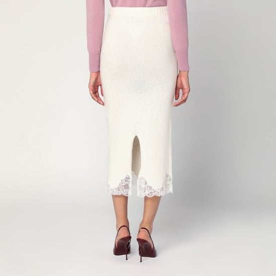 Gonna Witte Tube Met Kant En Strass - Image 2