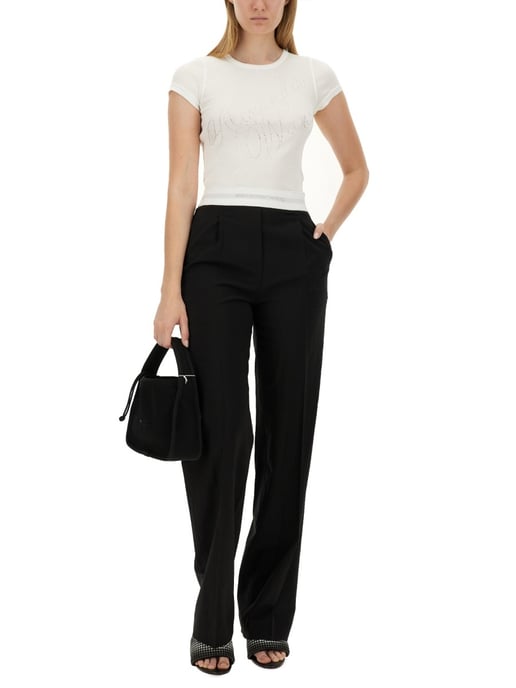 High Waisted Pleated Pant With Logo Elastic - Image 2