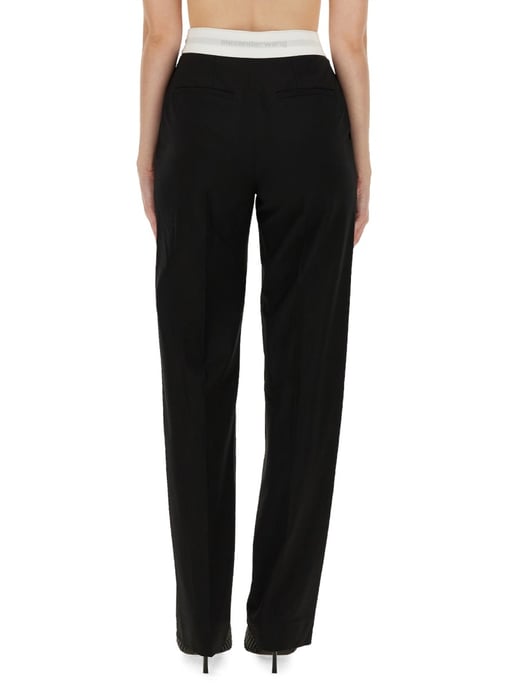 High Waisted Pleated Pant With Logo Elastic - Image 3