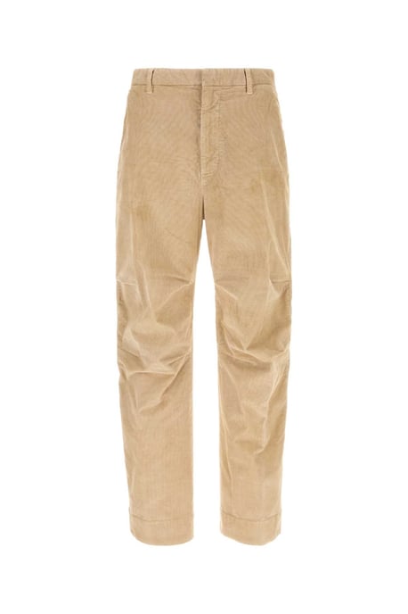 Beige Stretch Corduroy Broek - Image 1