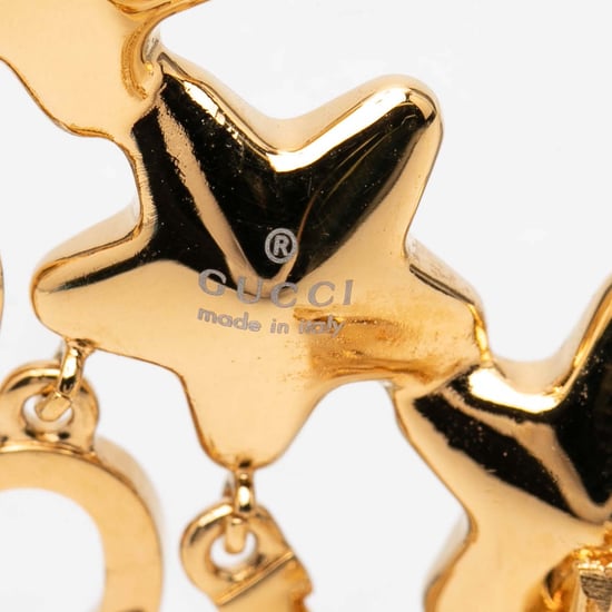 Pre-owned Gold Plated Crystal Star Script Ear Cuff - Image 3