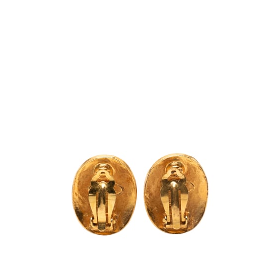 Voorheen Eigendom Gouden Vergulde Cc Ovale Clip-Oorbellen - Image 2