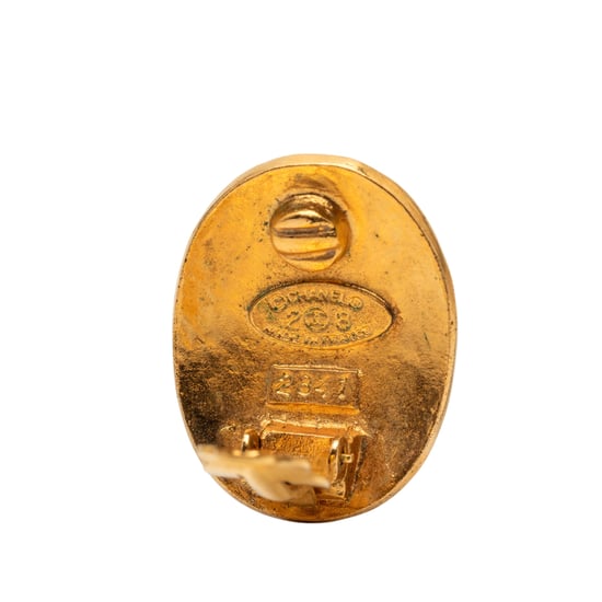 Voorheen Eigendom Gouden Vergulde Cc Ovale Clip-Oorbellen - Image 3