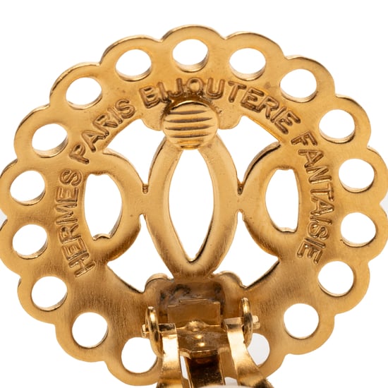 Tweed hand Gold Plated Bijouterie Fantaisie Clip On Oorbellen - Image 3