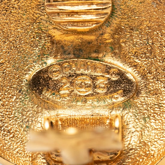 Tweedekans Gouden Gecoate Logo en Leeuw Clip-On Oorbellen - Image 4