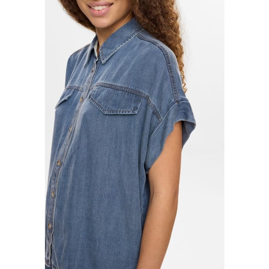 Nümph Numph nuelida sleeveless shirt 3160 snow washed denim - Image 6