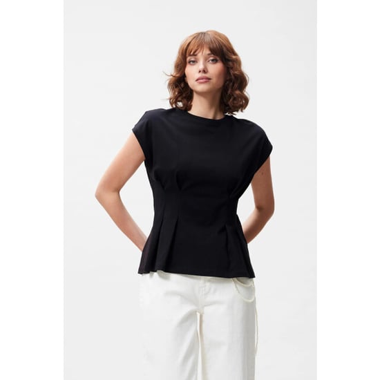 Catwalk Junkie 2504020203 tshirt with waist pleats - Image 1