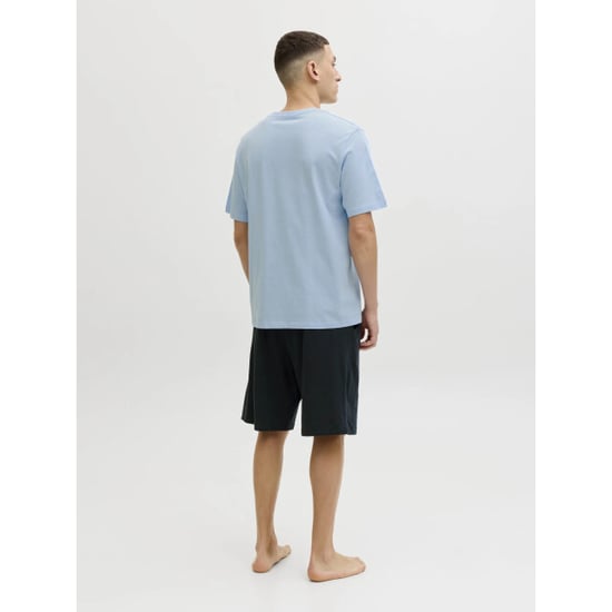 Jack & Jones Heren korte shortama pyjamaset jaceverest lichtblauw/donkerblauw - Image 4