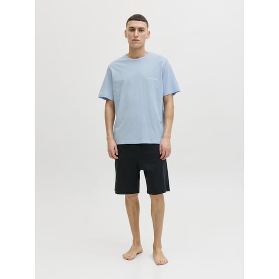 Jack & Jones Heren korte shortama pyjamaset jaceverest lichtblauw/donkerblauw - Image 6