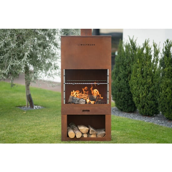 Westmann Barbecue en open haard roest 41x70x229 cm wmlg610-b - Image 3