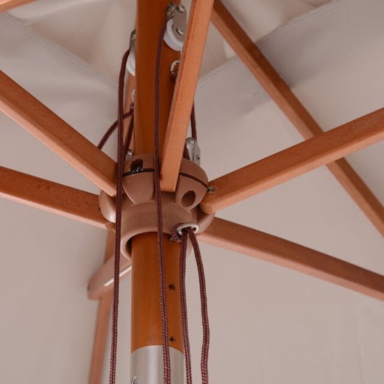 4goodz 3-delig kantelbare parasol hout rechthoekig 200x150x230 cm - - Image 3