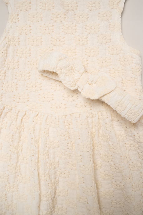 Textured Dress and Headband Outfit Set - Image 4