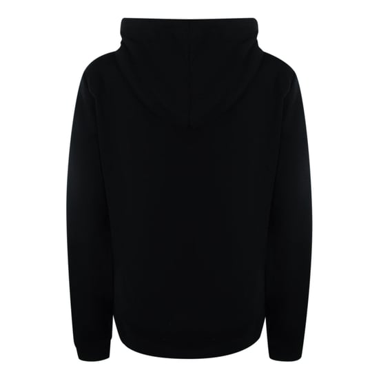 Love Moschino Black Hooded Sweatshirt Silver Heart Logo - Image 3