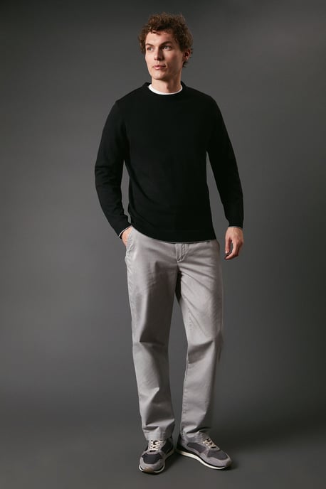 Pale Grey Premium Chino Trousers - Image 2