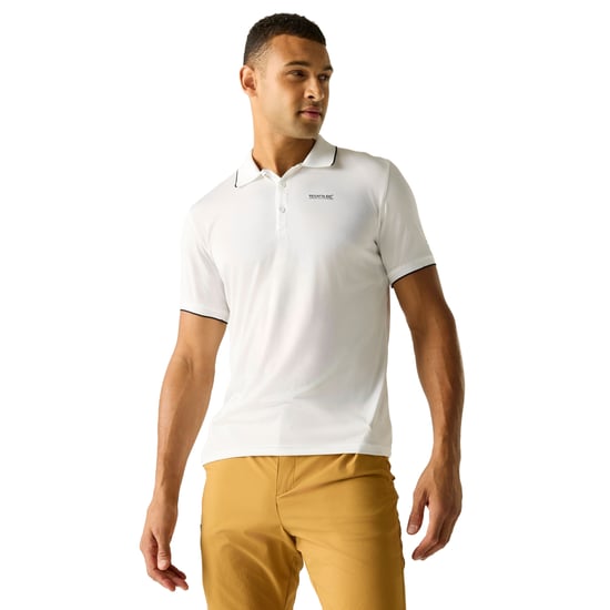 Regatta Mens Remex II Jersey Polo Shirt (White Solid) - Image 4