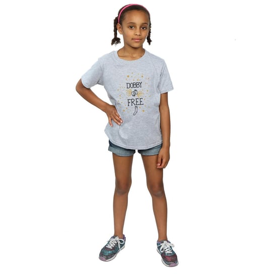 Harry Potter Meisjes Dobby Is Vrij Katoenen T-Shirt (Sportgrijs) - Image 5