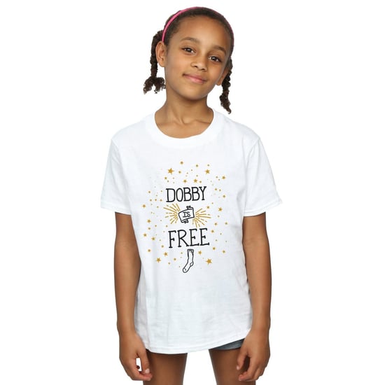Harry Potter Meisjes Dobby Is Vrij Katoenen T-Shirt (Wit) - Image 3